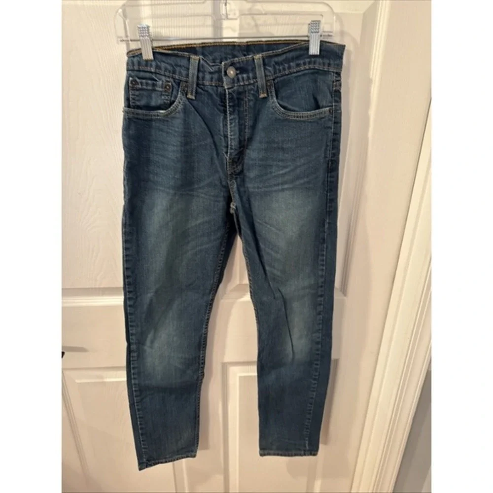 Levi's 502 Jeans Mens 29x30 Tapered‎ Stretch Denim WaterLess Made in Mexico